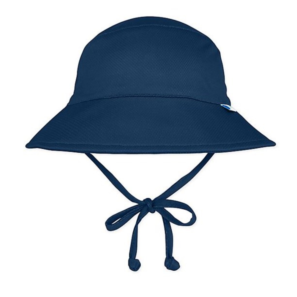 i play. by green sprouts Breathable Bucket Sun Protection Hat in Navy in Newborn